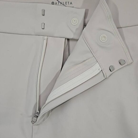 Athleta Womens Size 26 Cream Stellar Straight Crop Pant Casual Summer Boating - Picture 10 of 10